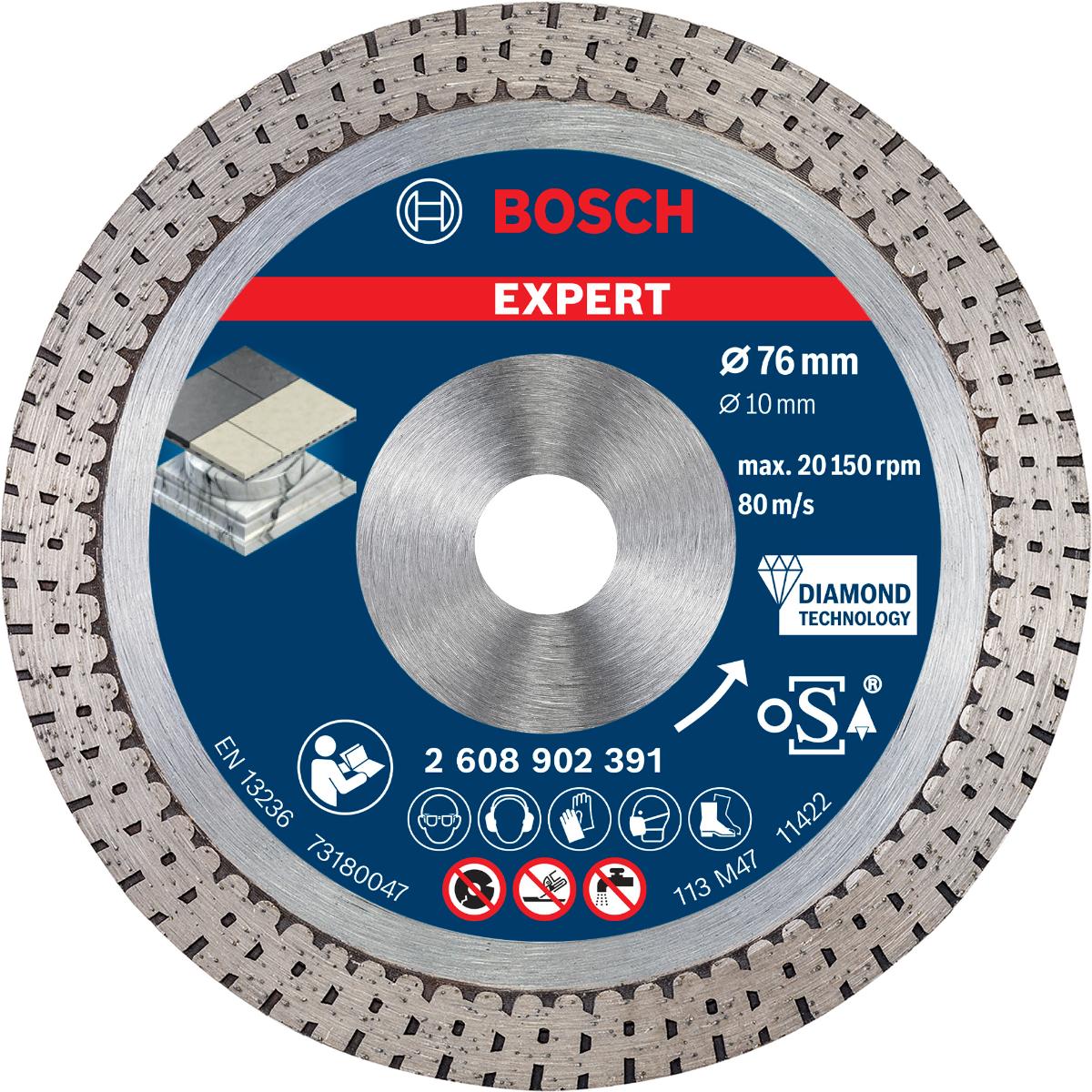 Bosch EXPERT Hard Ceramic 76 mm Diamant-Trennscheibe 76 x 1,5 x 10 mm