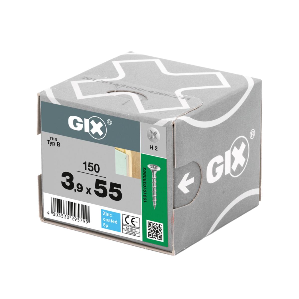 SPAX GIX-B Trockenbauschraube für Holz verzinkt 3,9 x 55 mm, 150 Stück