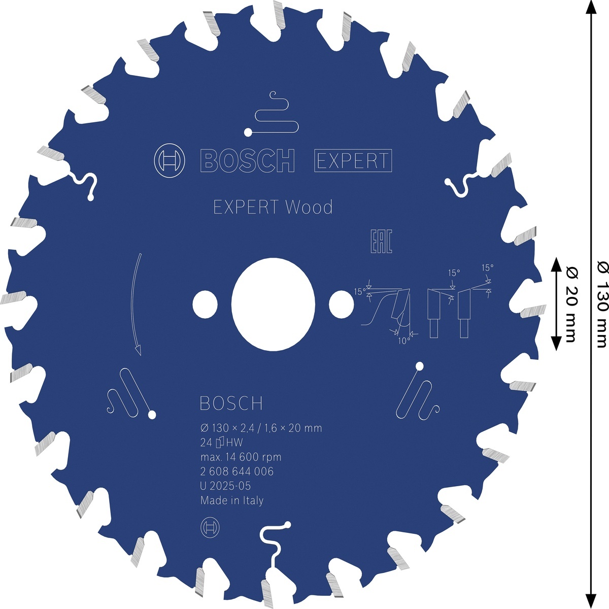 Bosch Kreissägeblatt Expert for Wood ø 130 mm
