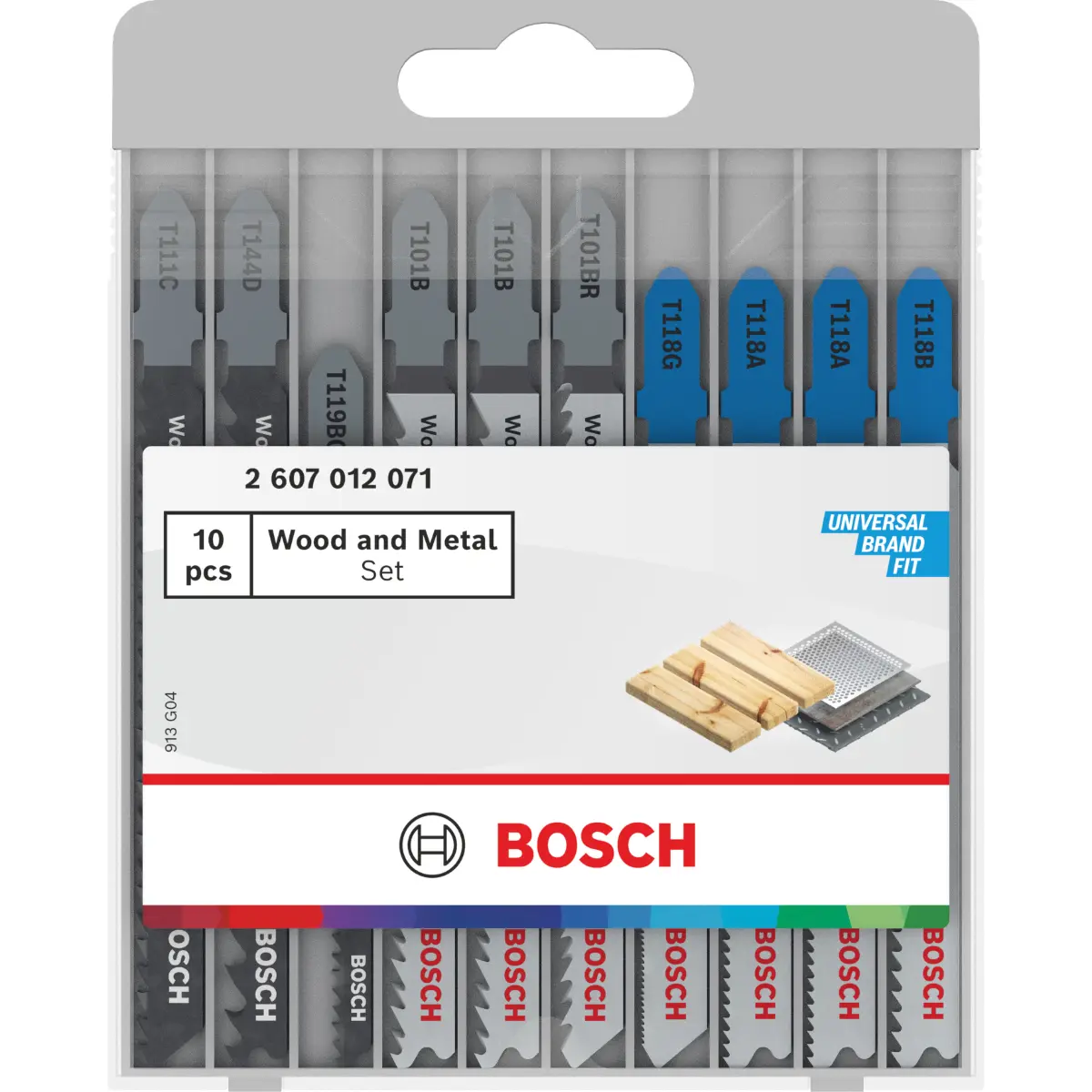 Bosch Stichsägeblatt Set Wood and Metal Basic, 10-tlg.
