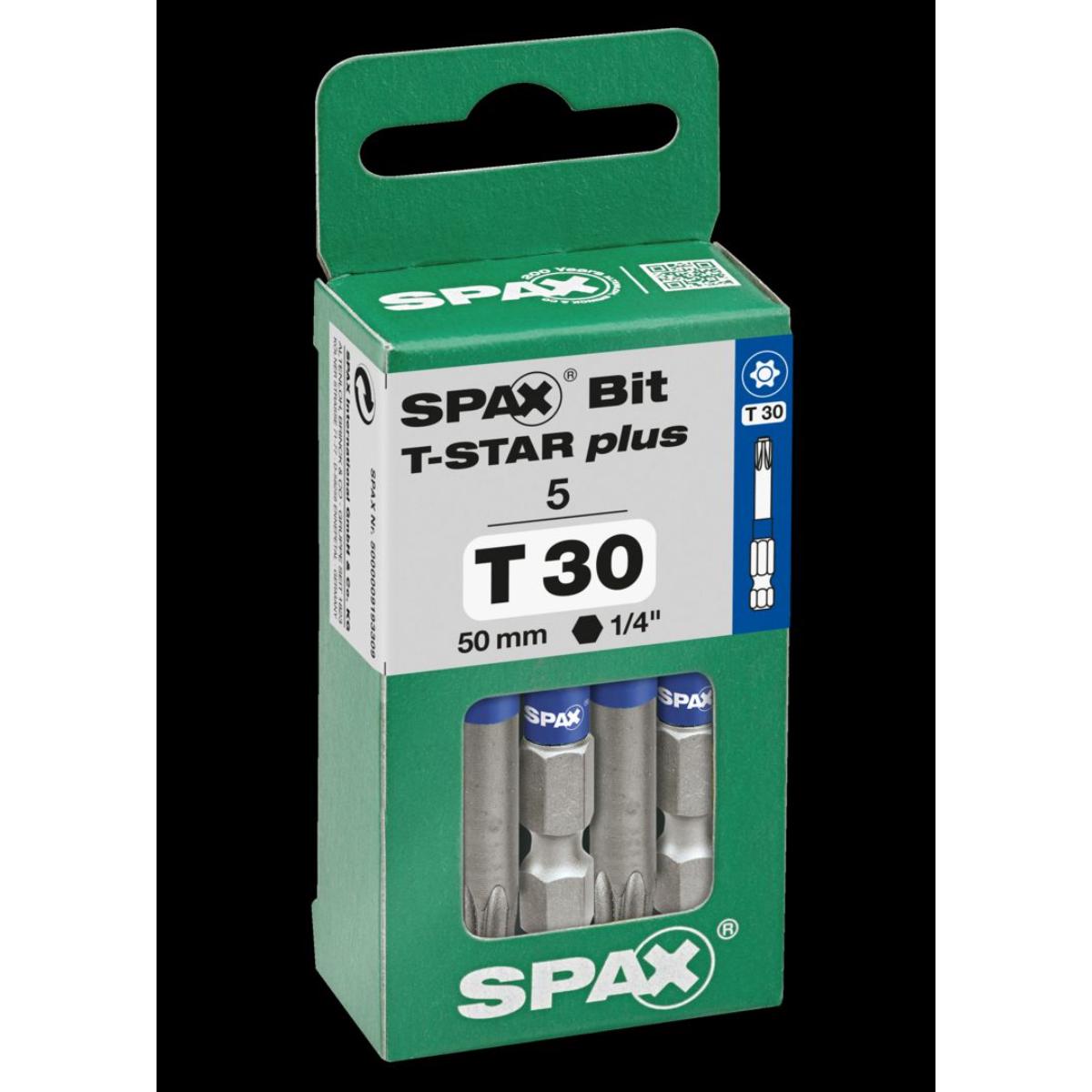 SPAX Bit T-Star Plus T30 50mm, 5 Stück