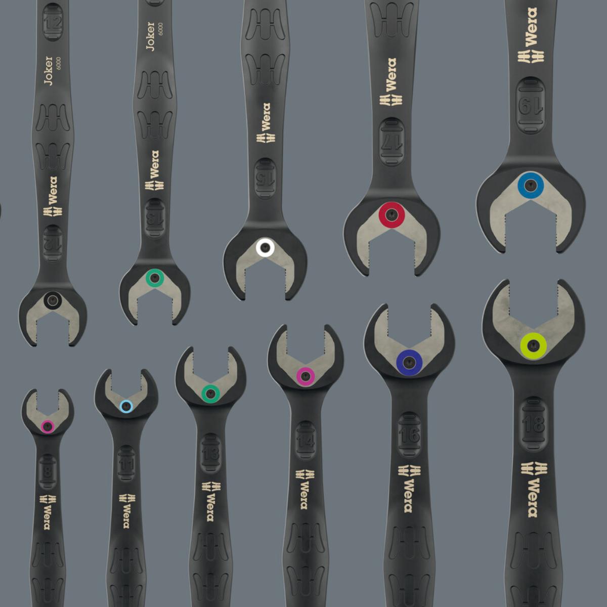 05020017001we Wera 6000 Joker Black Edition 11 Set 1 Maul-Ringratschenschlüssel-Satz, 11-teiliges Set