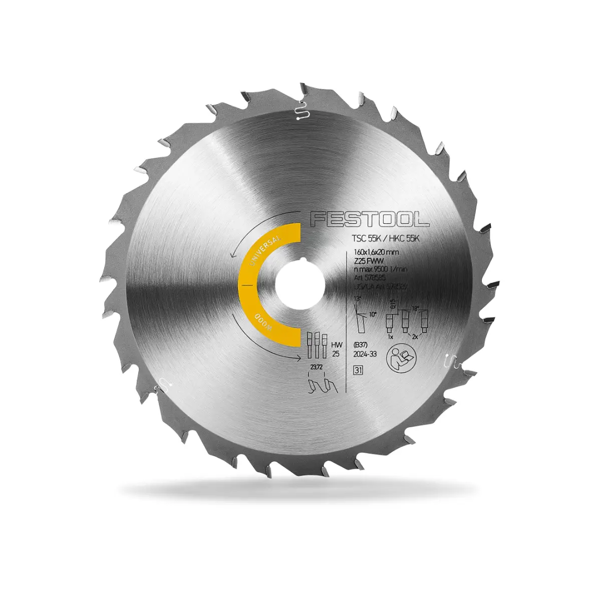 Festool Kreissägeblatt WOOD UNIVERSAL HW 160x1,6x20 FWW25