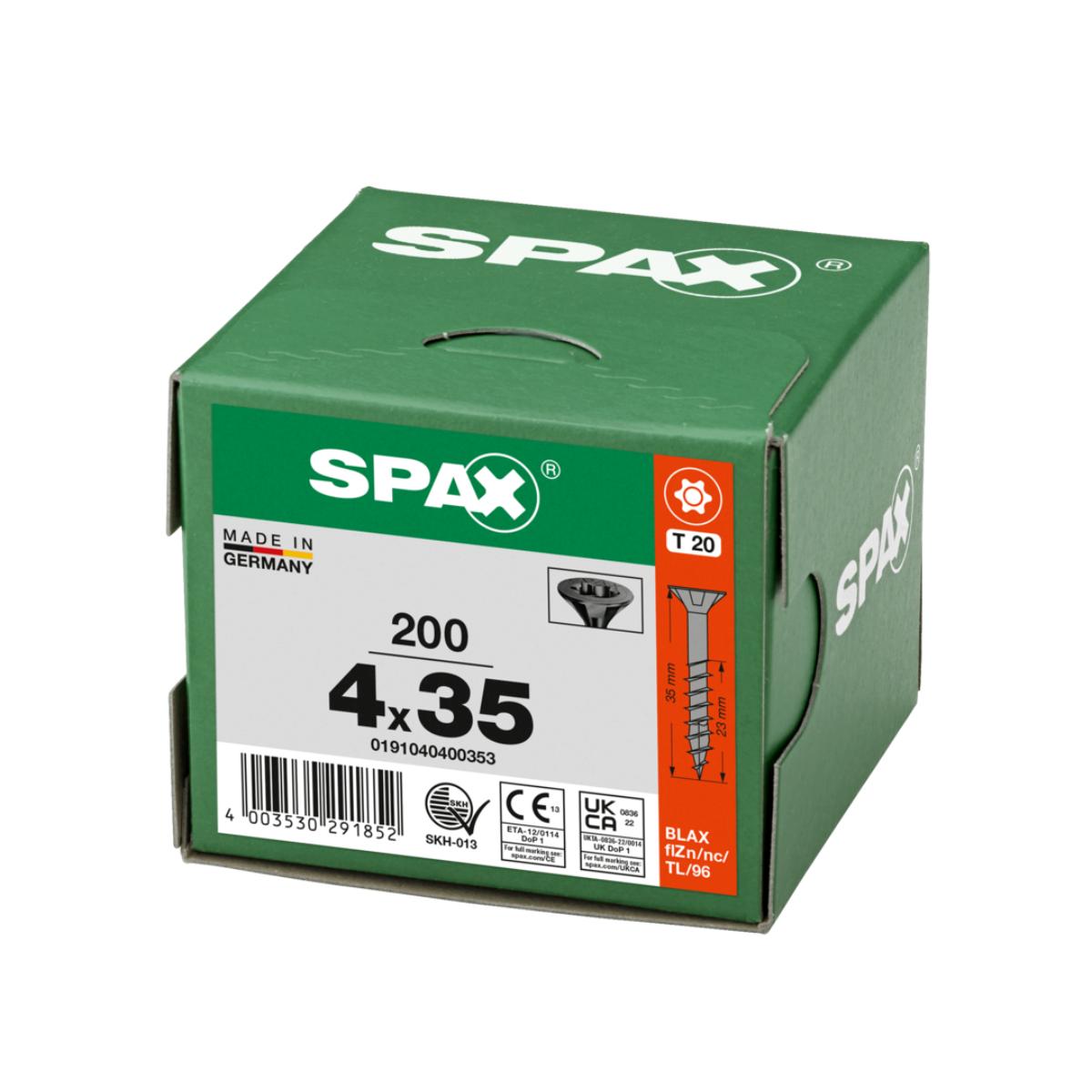 SPAX SENKMULTIKOPF T-STAR PLUS T20 TEILGEWINDE BLAX 200 Stück