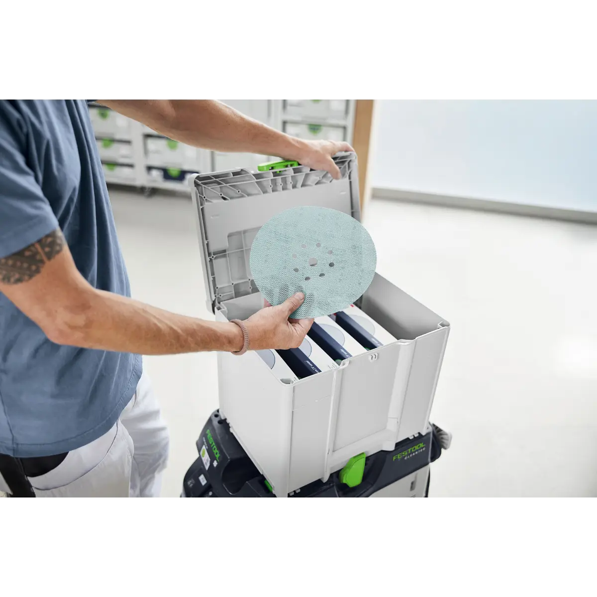 Festool Schleifmittel-Systainer³ Granat Net D225 GR NET SYS