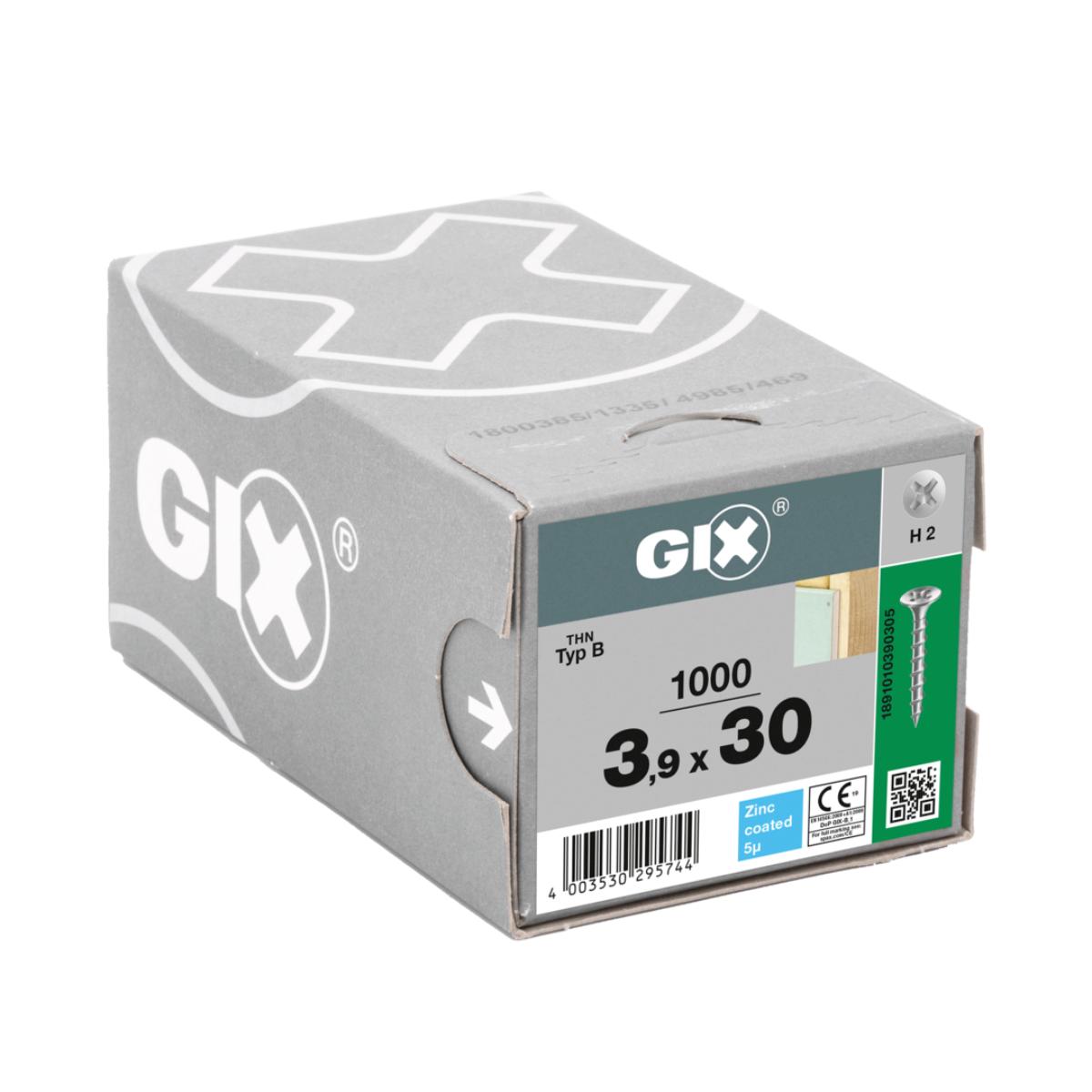 SPAX GIX-B Trockenbauschraube für Holz verzinkt 3,9 x 30 mm, 1000 Stück