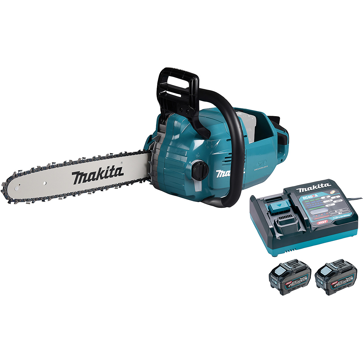 Makita Akku-Kettensäge UC015GZ + Power Source-Kit 1911V6-0 (inkl. Schnellladegerät DC40RA + 2x Akku