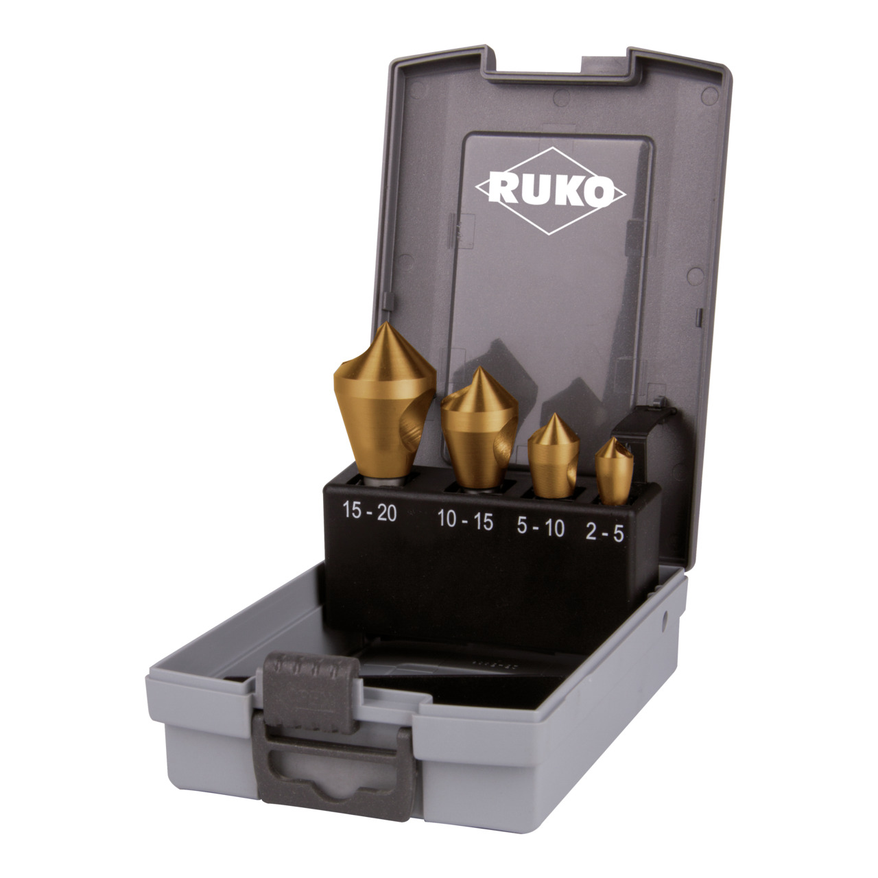 RUKO Querloch-Satz 90° HSS TiN - 4-tlg.