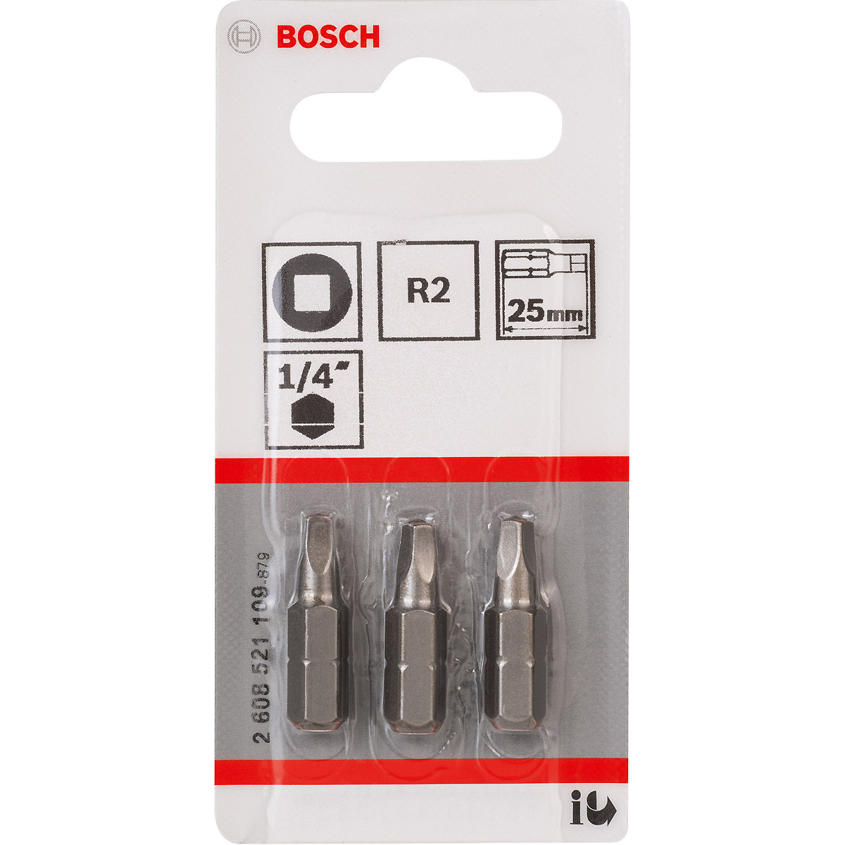 Bosch Schrauberbit Extra-Hart, Vierkant R2