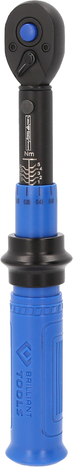 Brilliant Tools 1/4" Ratschen-Drehmomentschlüssel umschaltbar, 1-5 Nm