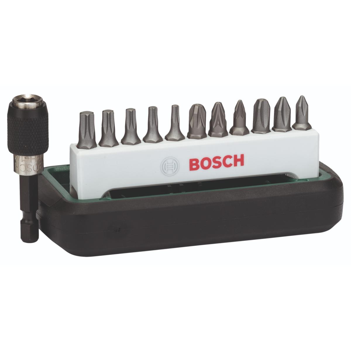 Bosch Schrauberbit-Set Standard, gemischt (PH, PZ, T), 12-tlg.