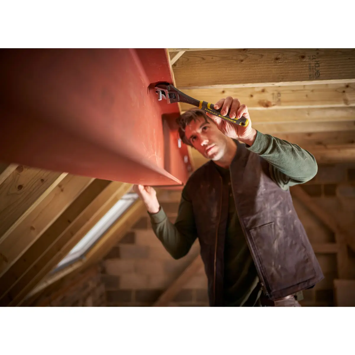 STANLEY FATMAX Rollgabelschlüssel mit Schnelleinstellung, Spannbereich 33 mm, Länge 250 mm