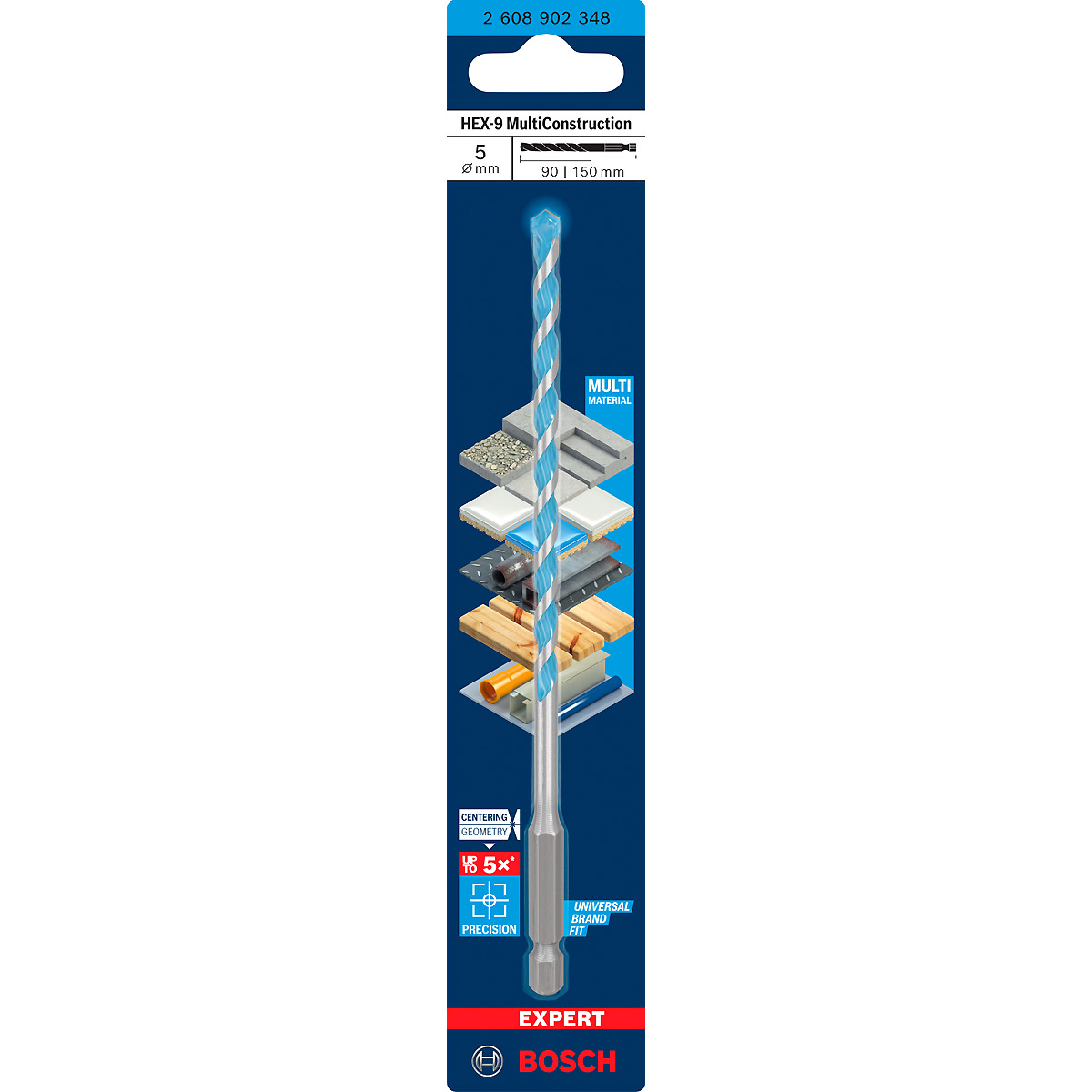 Bosch EXPERT HEX-9 MultiConstruction Bohrer, für Dreh- und Schlagbohrer