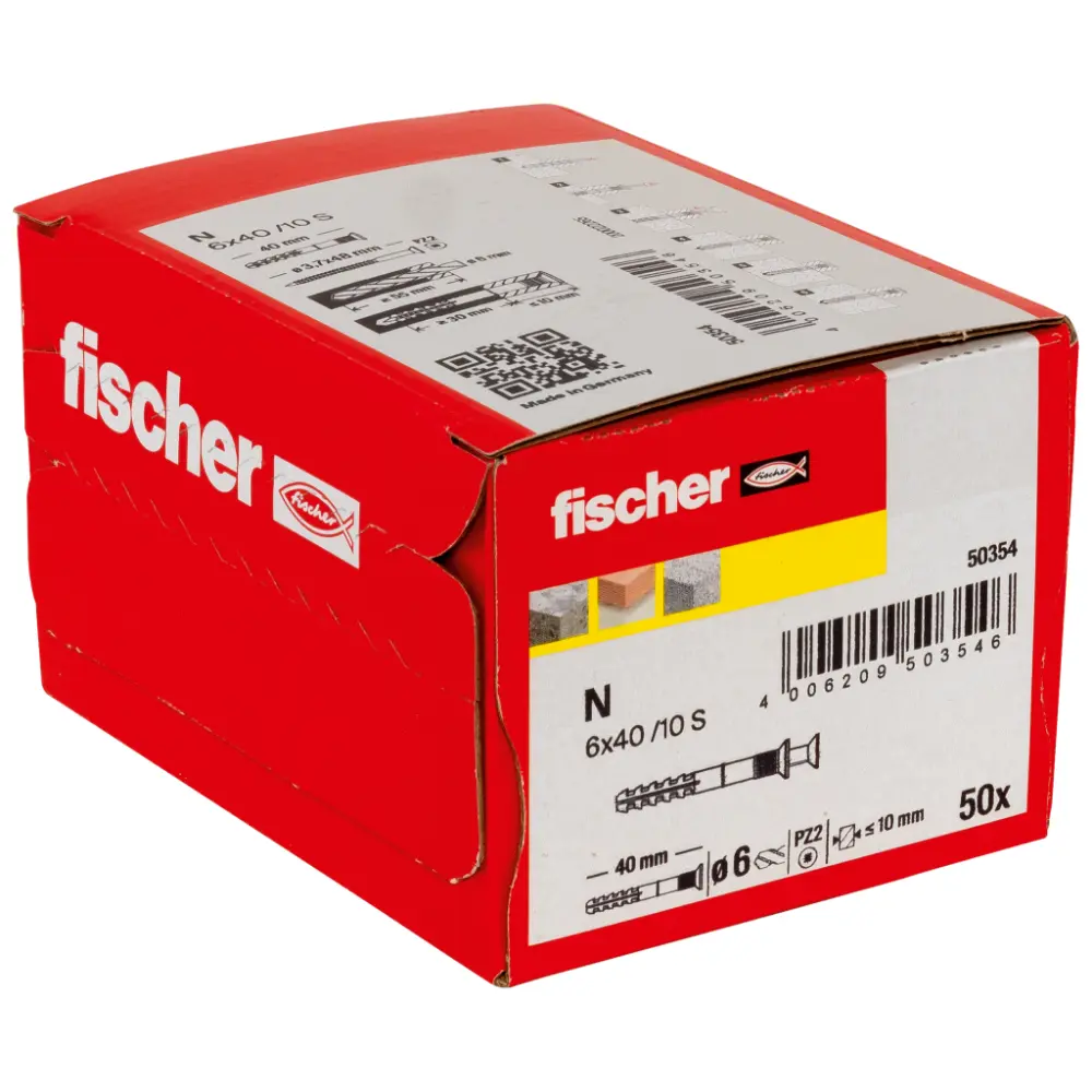 Fischer Nageldübel N 6x40/10 S (50)