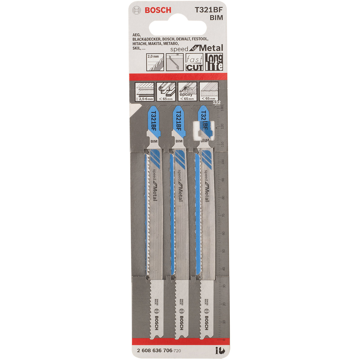 Bosch Stichsägeblatt T 321 BF Speed for Metal