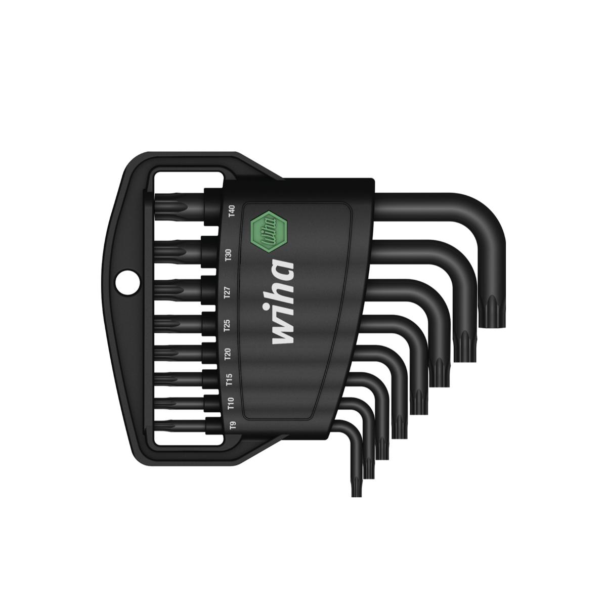 Wiha Stiftschlüssel Set im Classic Halter TORX 8-teilges Set kurz, schwarzoxidiert