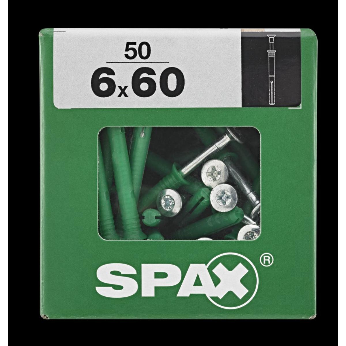 SPAX Nagelduebel Senkkopf Z2 XL, 50 Stück