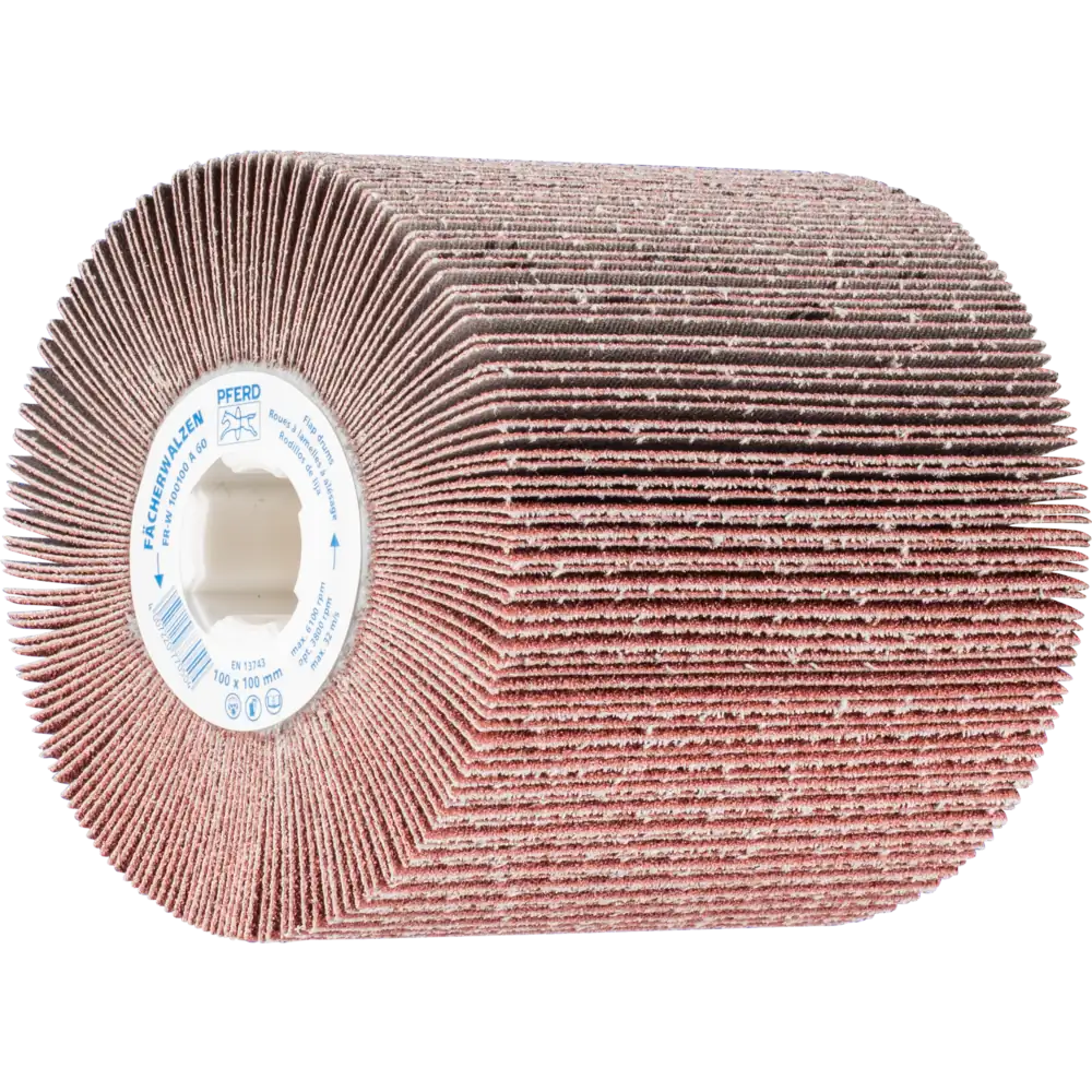 PFERD TOOLS Fächerschleifwalze zum universellen Einsatz auf Walzenantrieben