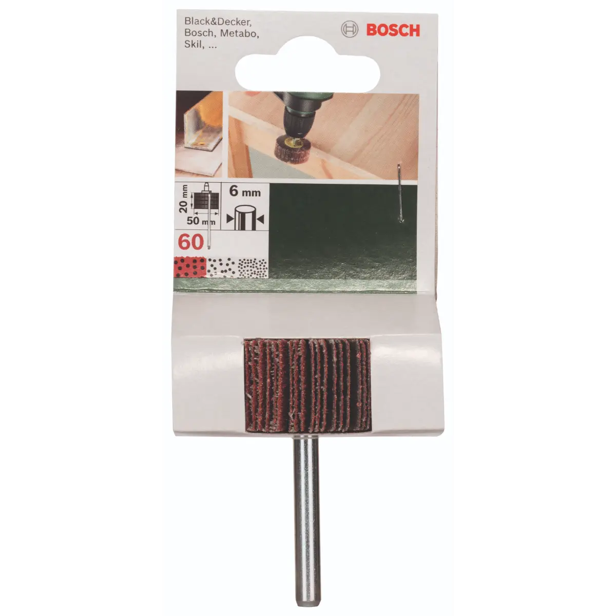 Bosch Lamellenschleifer für Bohrmaschinen, 50 mm, K60
