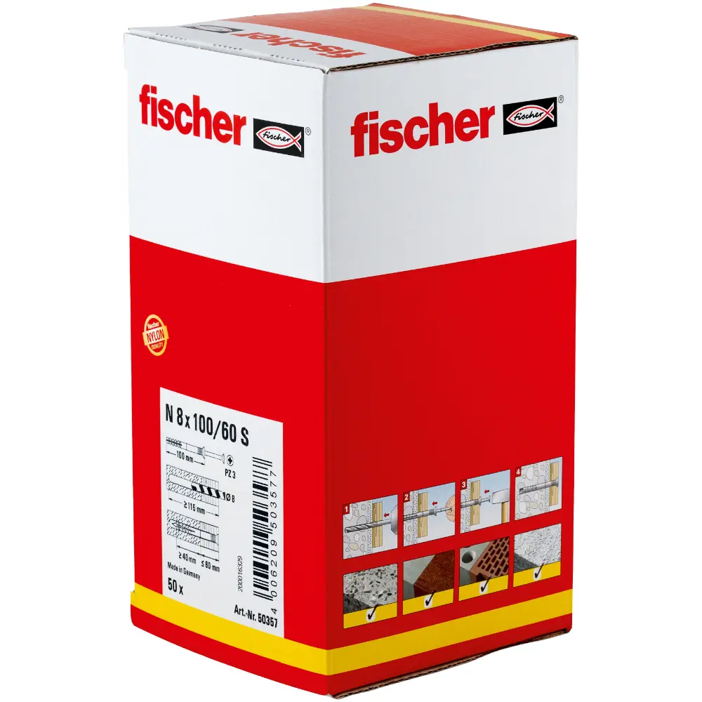 Fischer Nageldübel N 8x100/60 S (50)