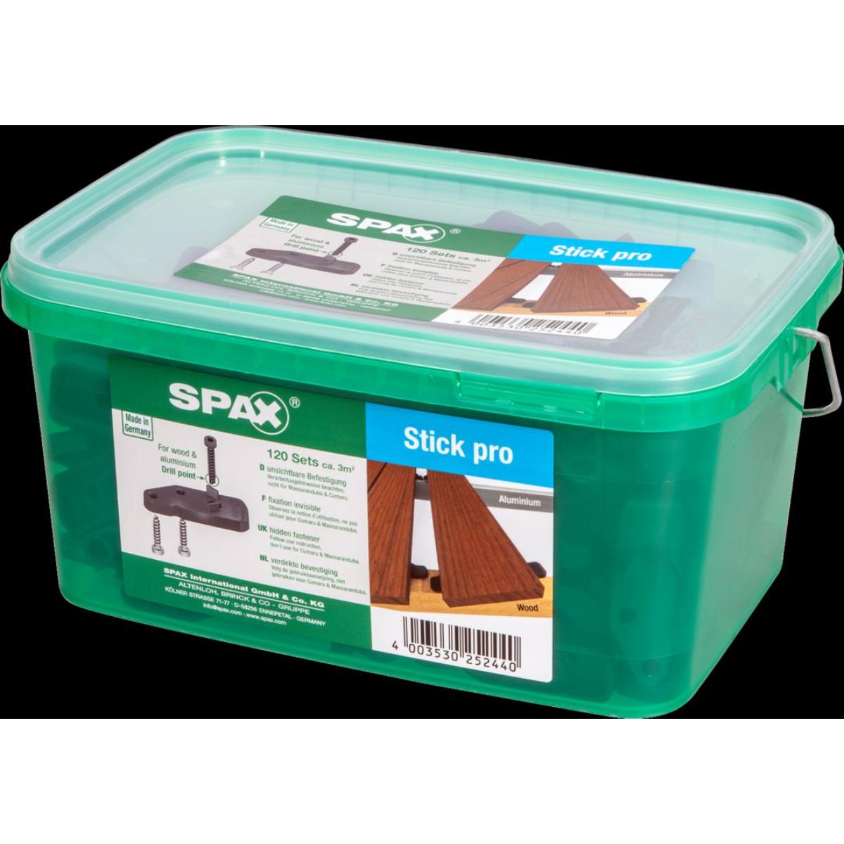 SPAX TERRASSE STICK PRO FUER CA. 3 QM 120 STICKS INKL. SCHRAUBEN HKB L