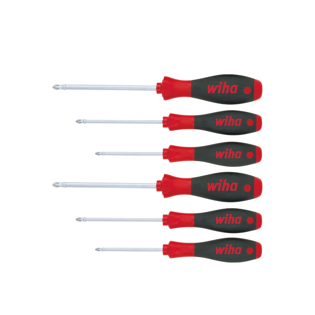 Wiha Schraubendreher Set SoftFinish Phillips, Pozidriv 6-teilges Set