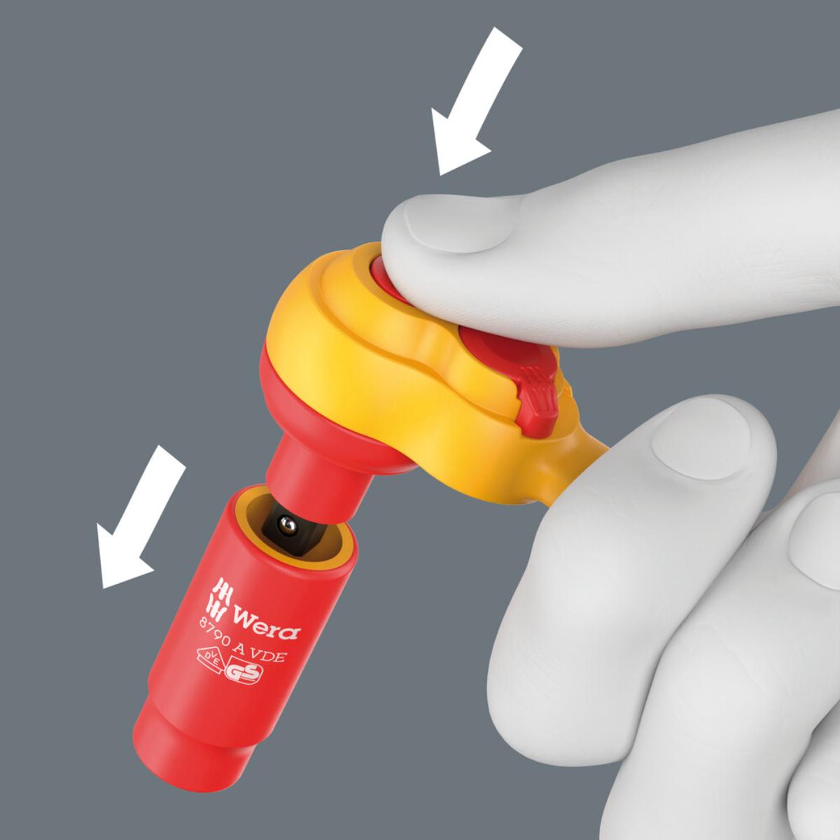 Wera 9727 Schaumstoffeinlage 8007 A VDE Zyklop VDE Knarre Set 1, 1/4"