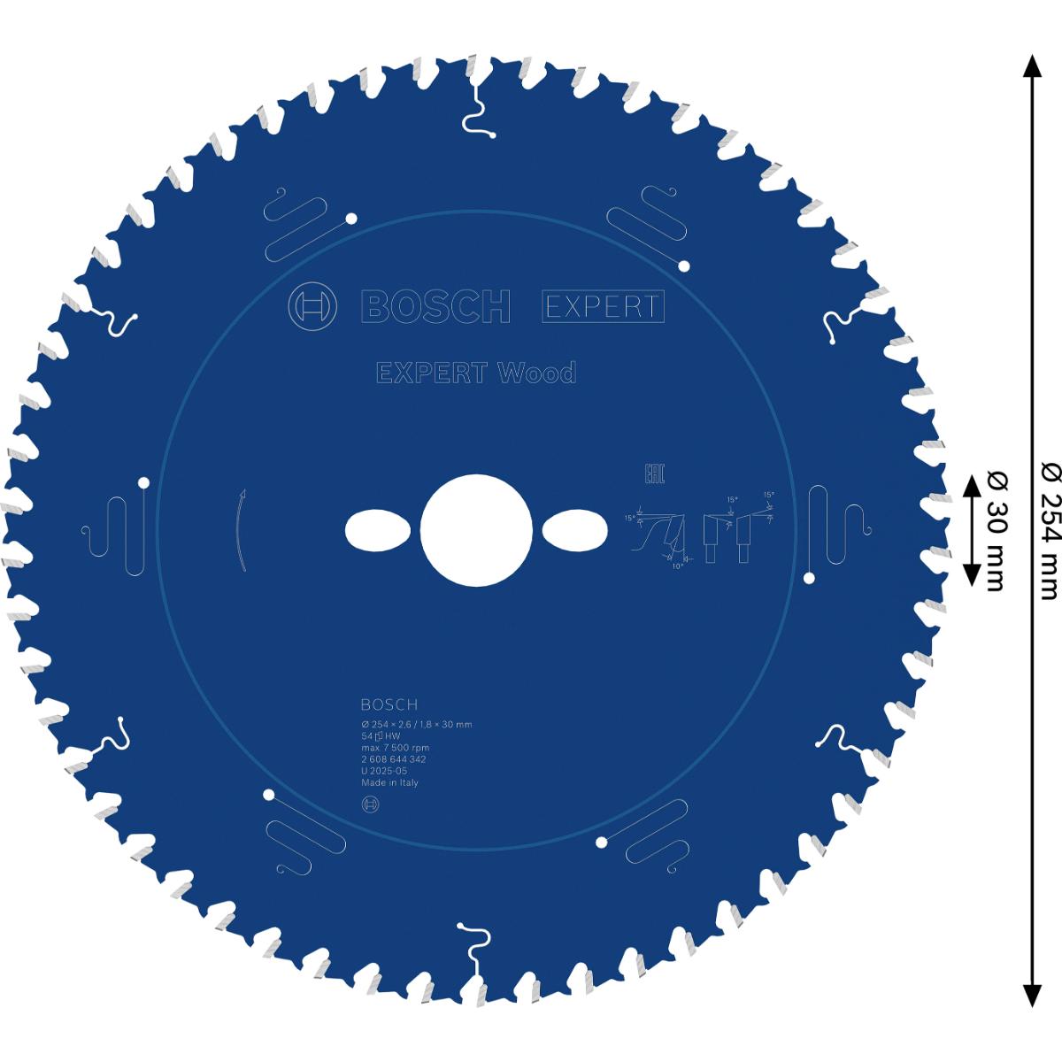 Bosch Kreissägeblatt Expert for Wood ø 254 mm
