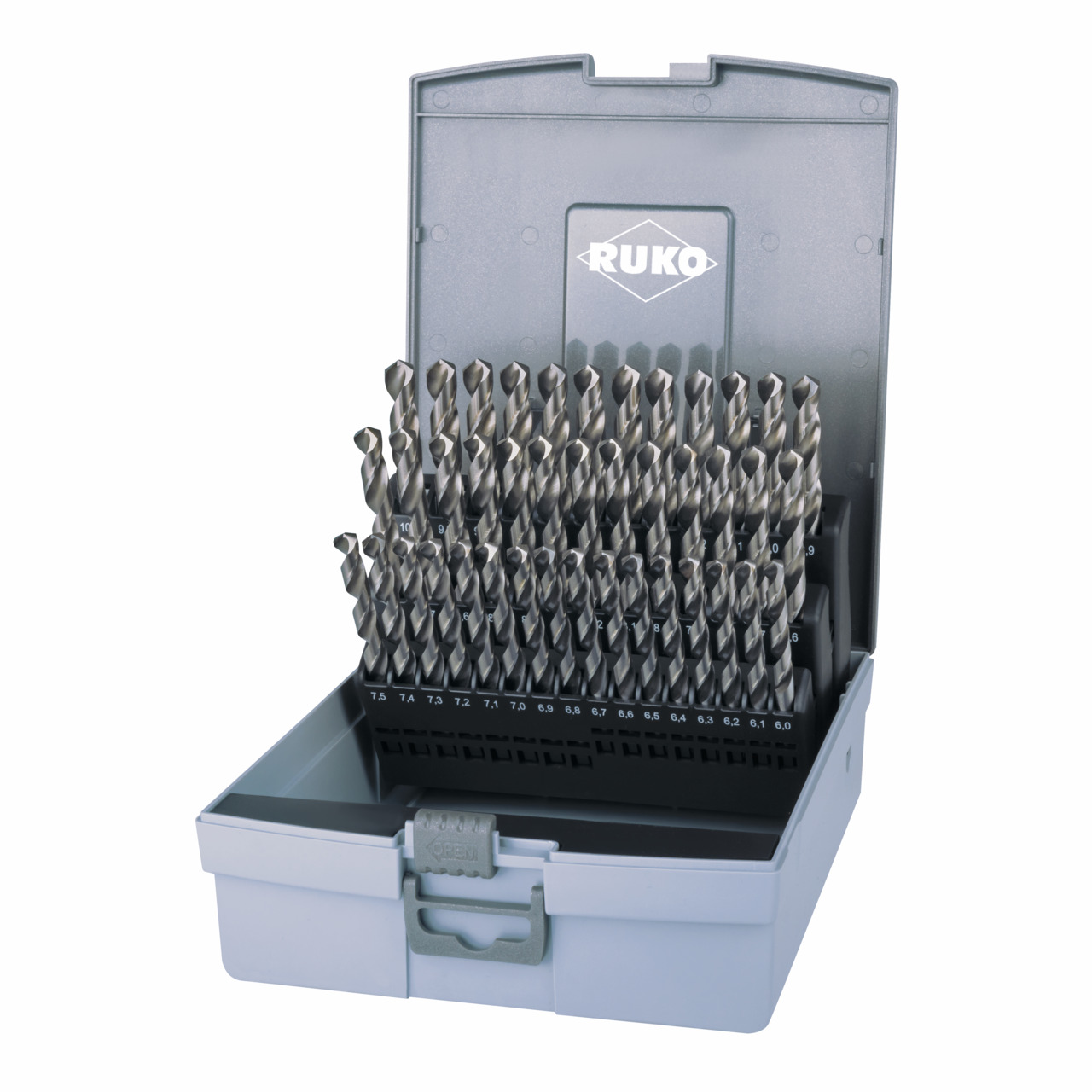 RUKO Spiralbohrer-Satz DIN 338 Typ N HSS - 41-tlg.