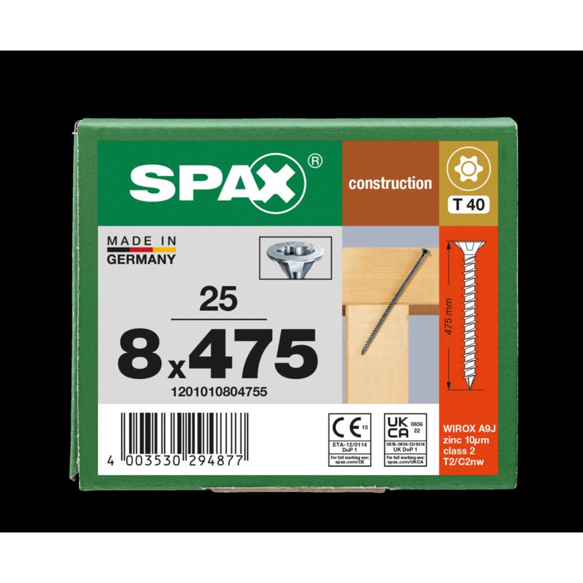 SPAX-S SENKMULTIKOPF T-STAR PLUS T40 VOLLGEWINDE CUT WIROX 25 Stück