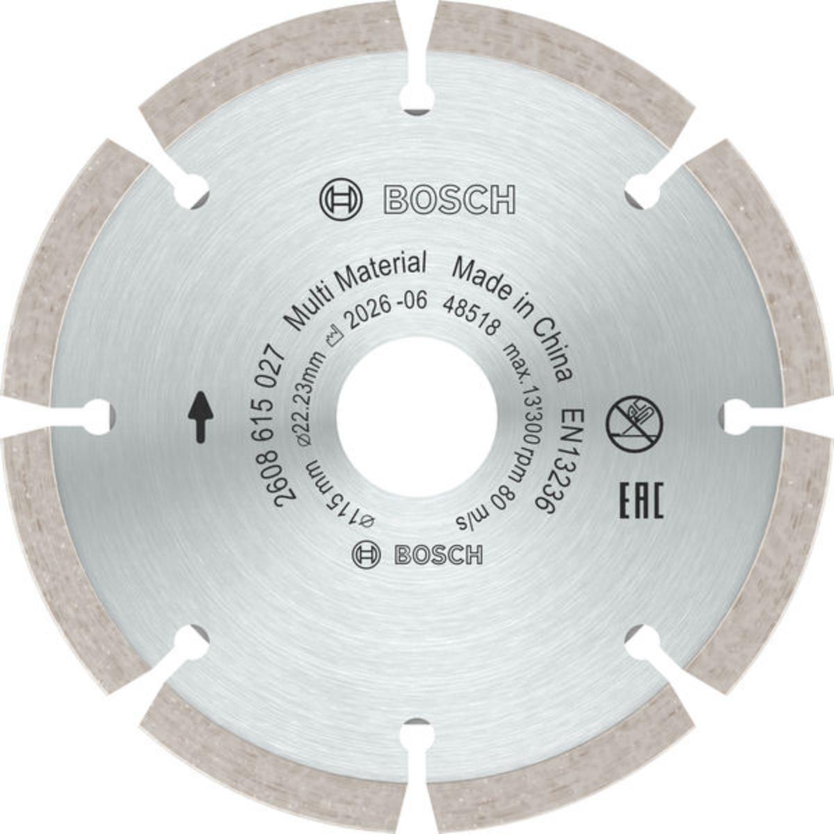 Bosch Multi Material Diamond Trennscheibe, 115 x 22.23 x 7 mm, 10-Stück