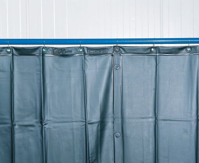 ELMAG Schweißerschutzvorhang dunkelgrün b=1300 x h=1800x0,4mm gem. prEN 1598/1994