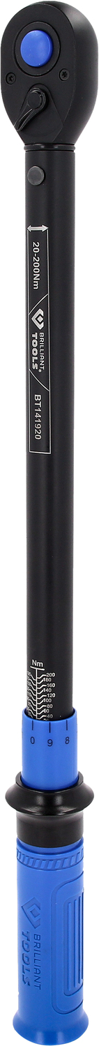 Brilliant Tools 1/2" Ratschen-Drehmomentschlüssel umschaltbar, 20-200 Nm