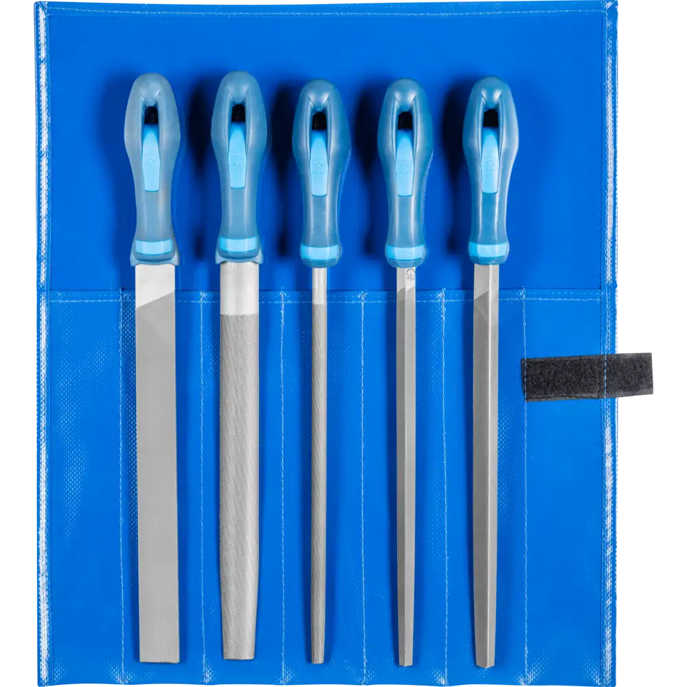 PFERD TOOLS Werkstattfeilen-Set WR 5-tlg. in Rolltasche Hieb 2 universell zum Schruppen und Schlichten