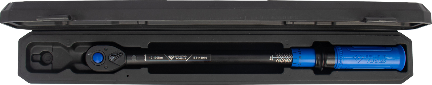 Brilliant Tools 3/8" Ratschen-Drehmomentschlüssel umschaltbar, 10-100 Nm