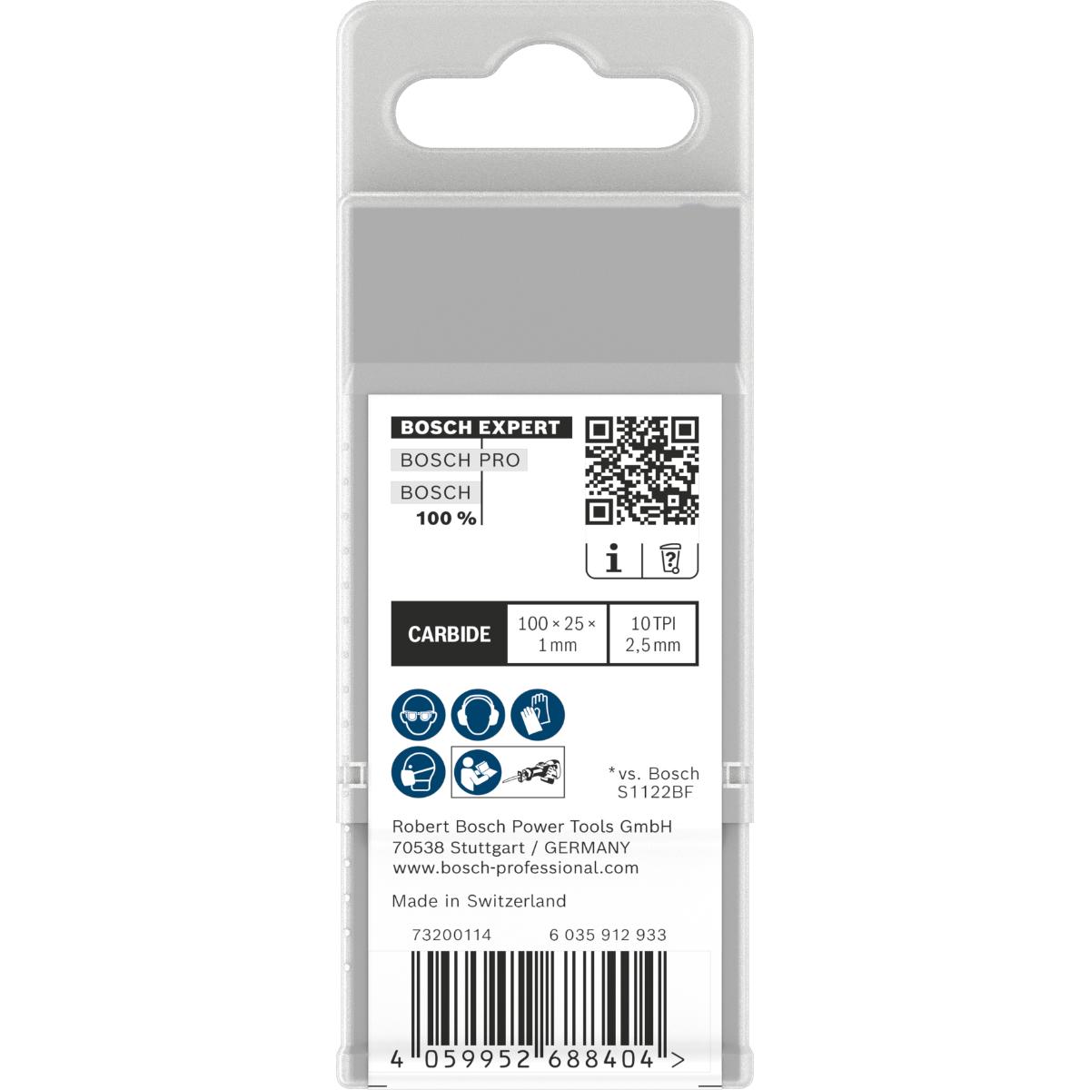 Bosch EXPERT Medium-Thick Tough Metal S555HHC Säbelsägeblatt, 10-Stück