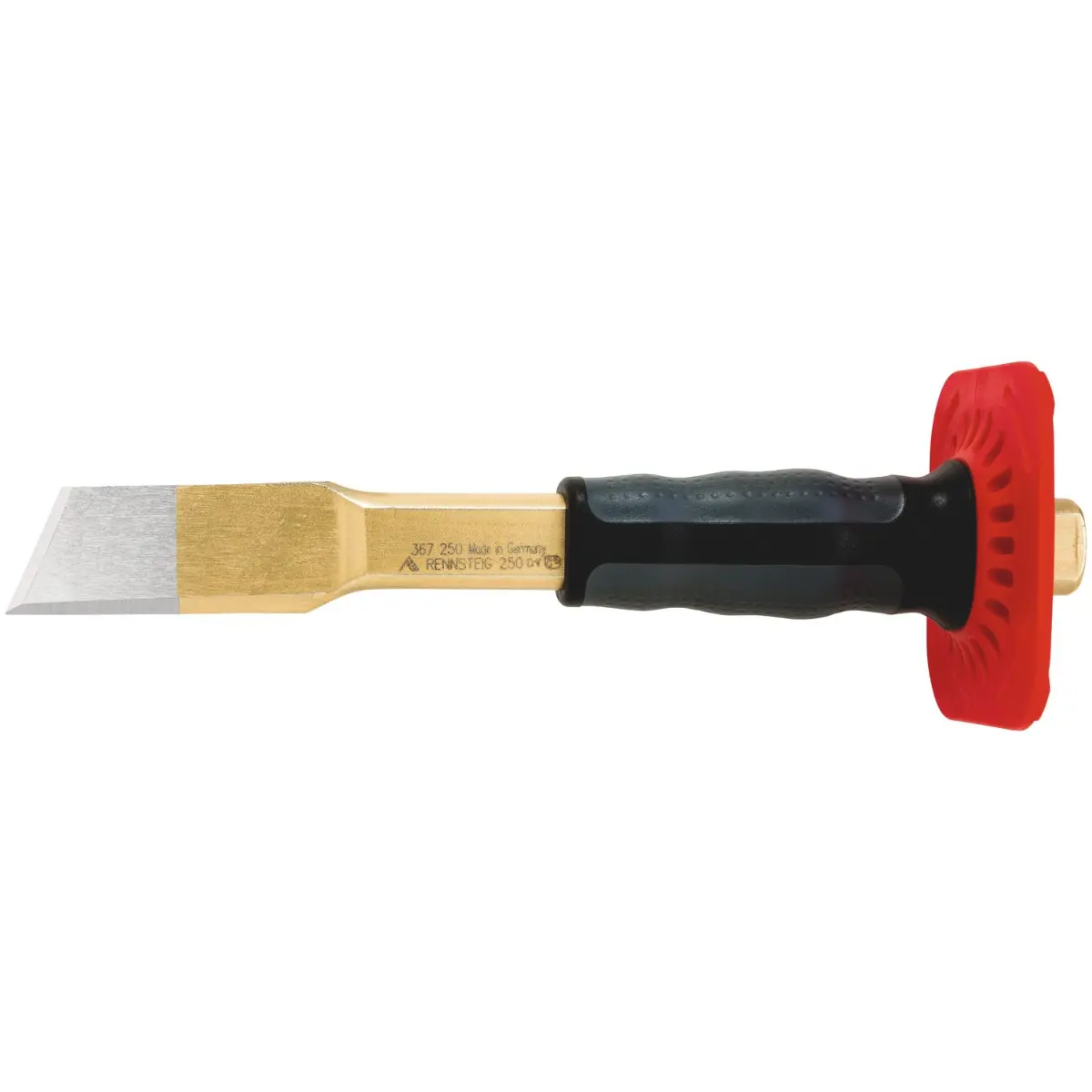 Rennsteig Elektrikerschlitzmeißel mit Handschutz 33 x 250 mm, poliert