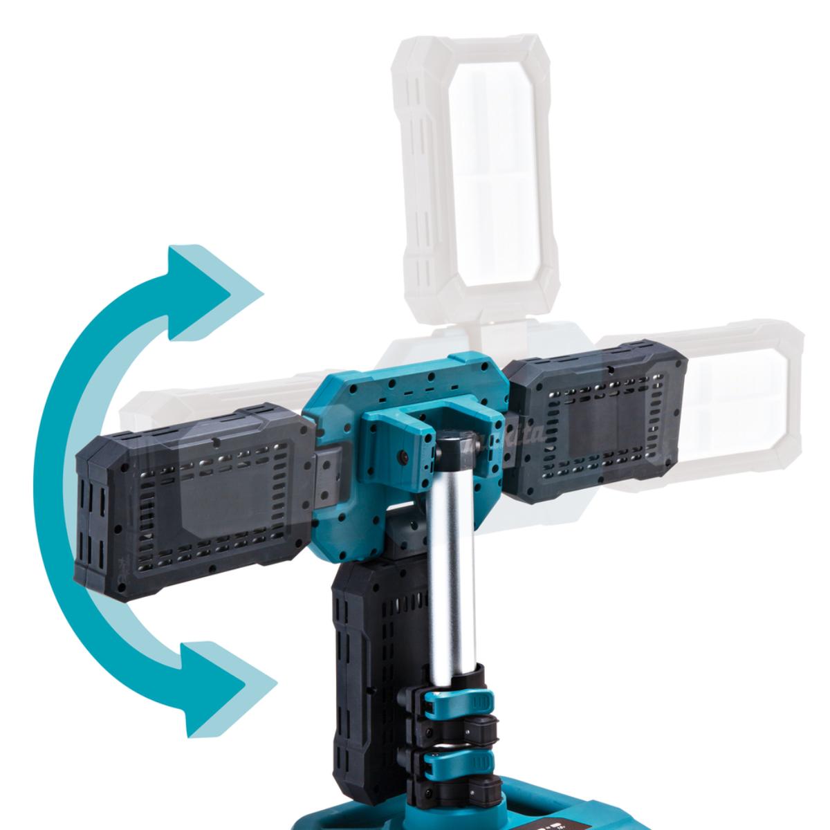 Makita Akku-LED-Baustrahler 40V max. 18V 1.100-15.000 lm 400-5.000 lx IP56