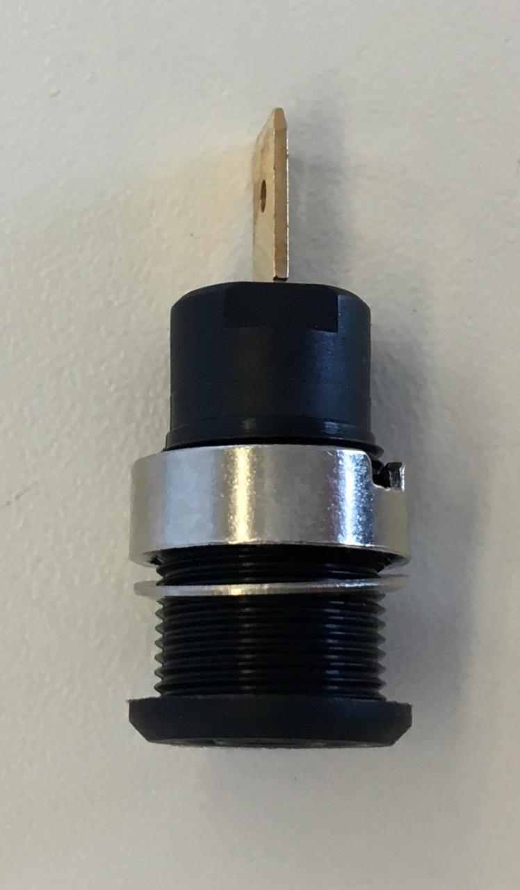 ELMAG Einbaubuchse für Ø 4mm Bananenstecker - schwarz