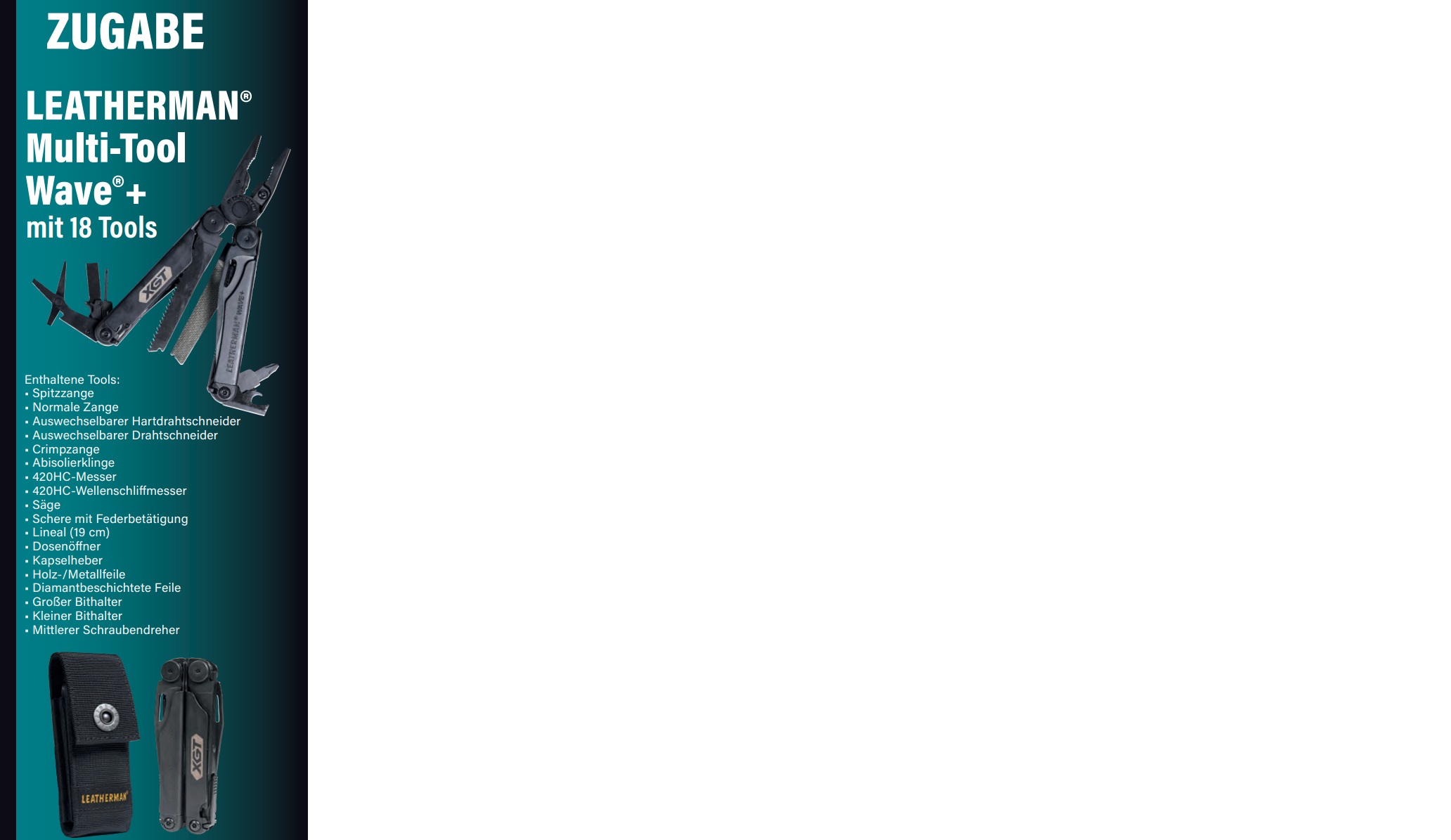 Makita Akku-Kettensäge XGT 40V max. 40cm Schwert mit 1x 5,0 Ah Akku + Ladegerät inkl. LEATHERMAN® Multi-Tool Wave®+ - UC012GT103