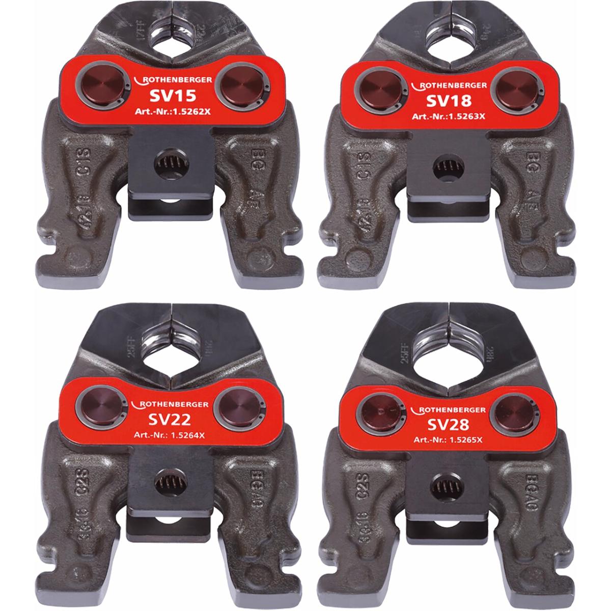 1000002800ro Rothenberger Pressbackenset Compact SV15 - 18 - 22 - 28