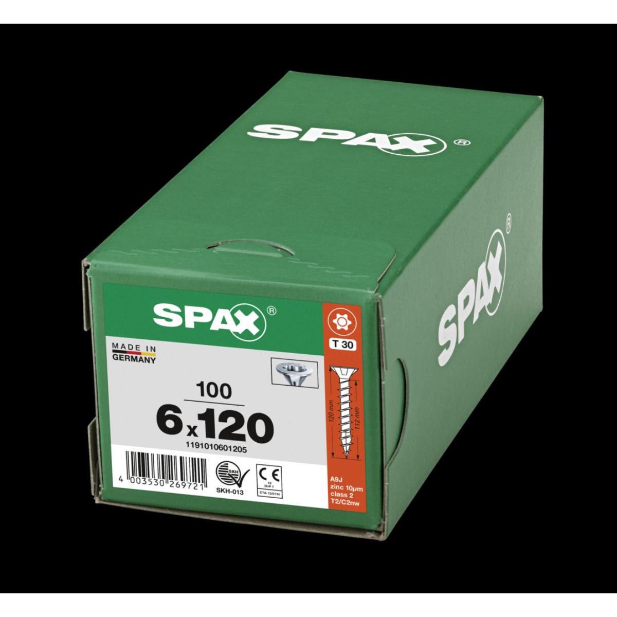 SPAX Senkmultikopf T-Star Plus T30 Vollgewinde WIROX, 100 Stück