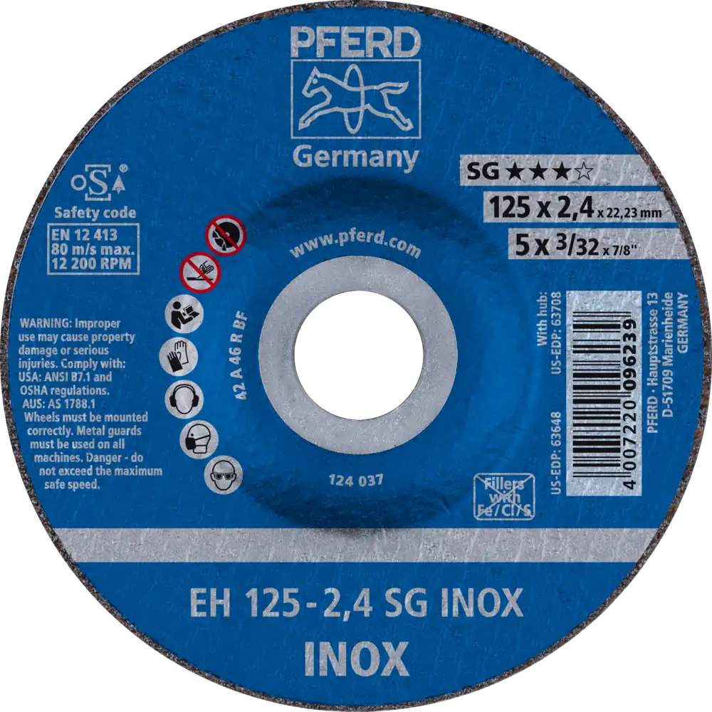 PFERD TOOLS Trennscheibe EH gekröpft Leistungslinie SG INOX für Edelstahl