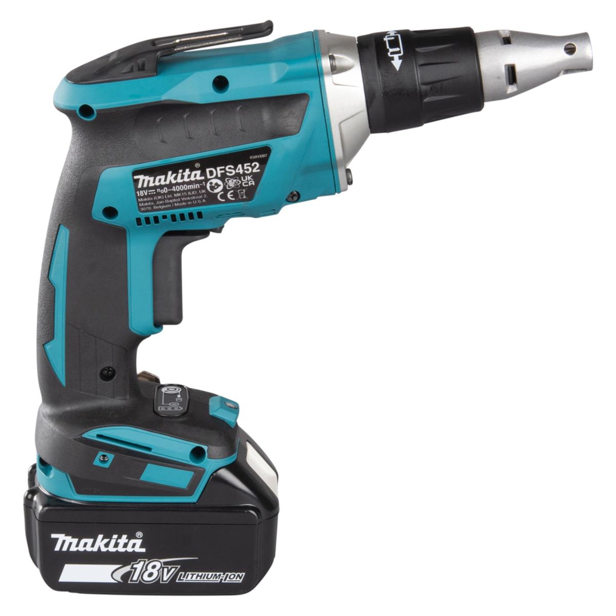Makita Akku-Schnellbauschrauber LXT 18V mit Magazinvorsatz - DFS452TJX2