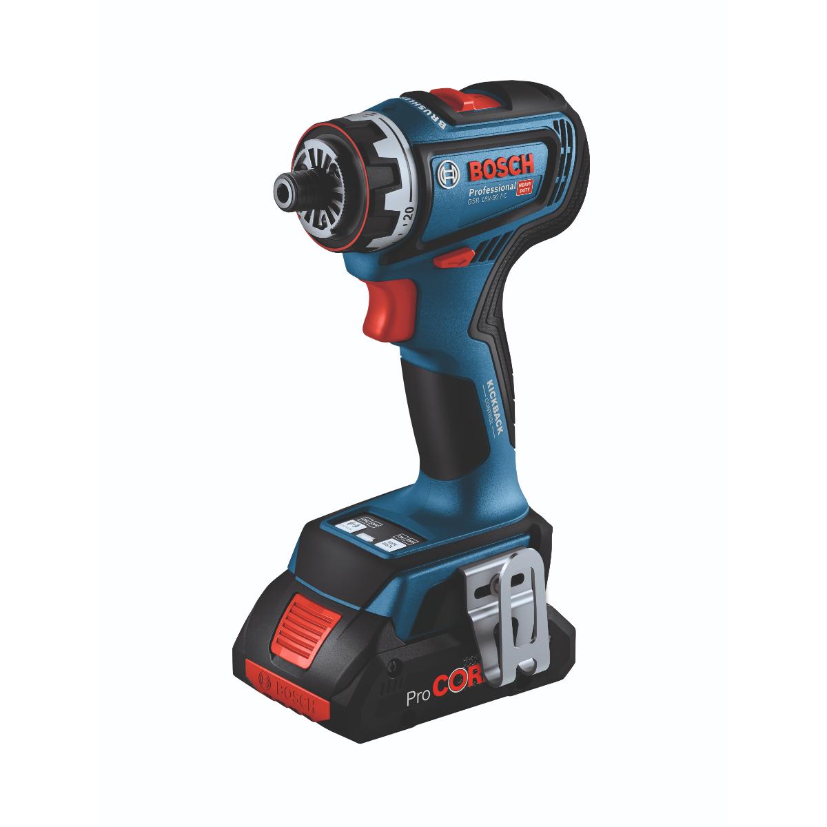 Bosch Akku-Bohrschrauber GSR 18V-90 FC, 2 x Akku ProCORE18V 4.0Ah, L-BOXX