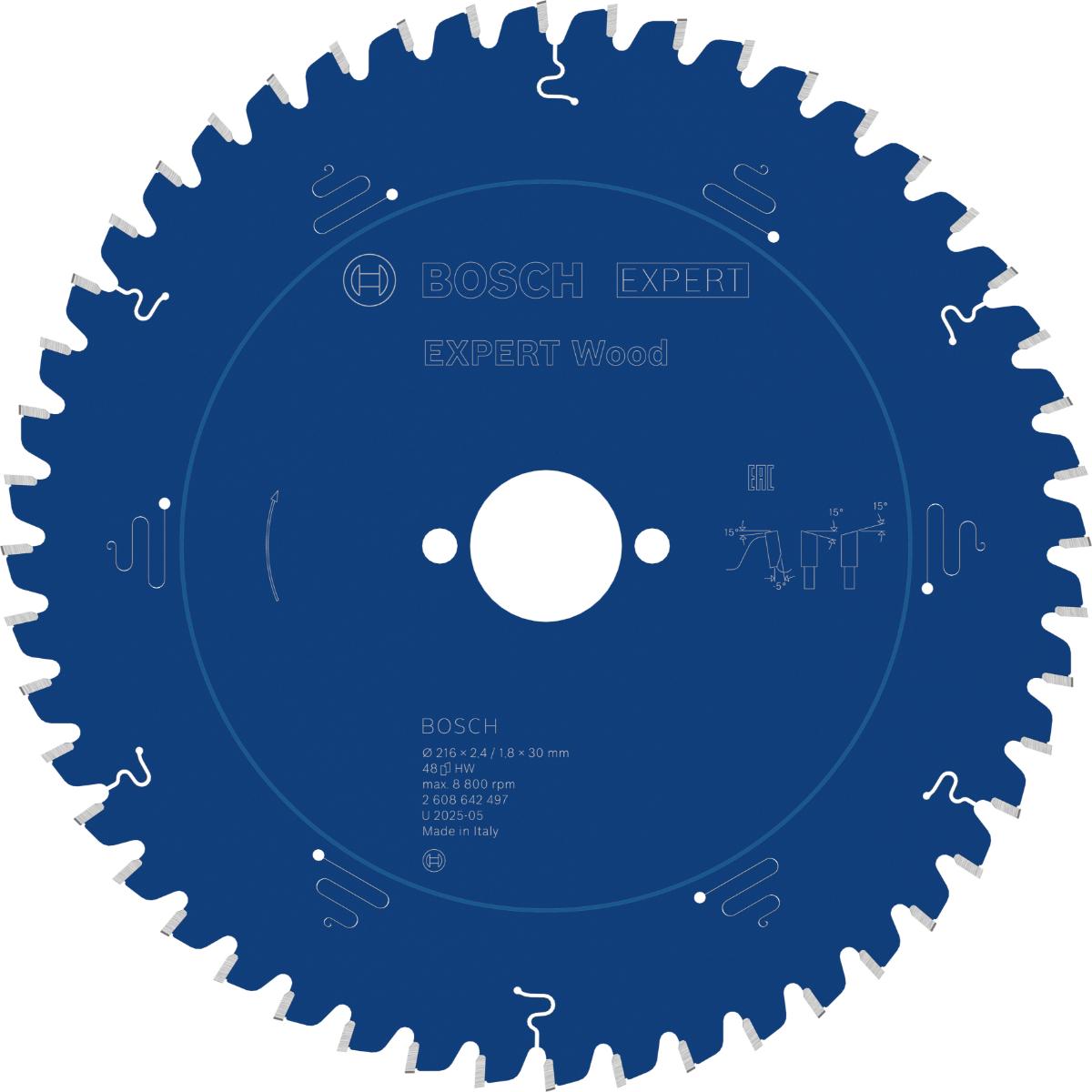 Bosch Kreissägeblatt Expert for Wood ø 216 mm