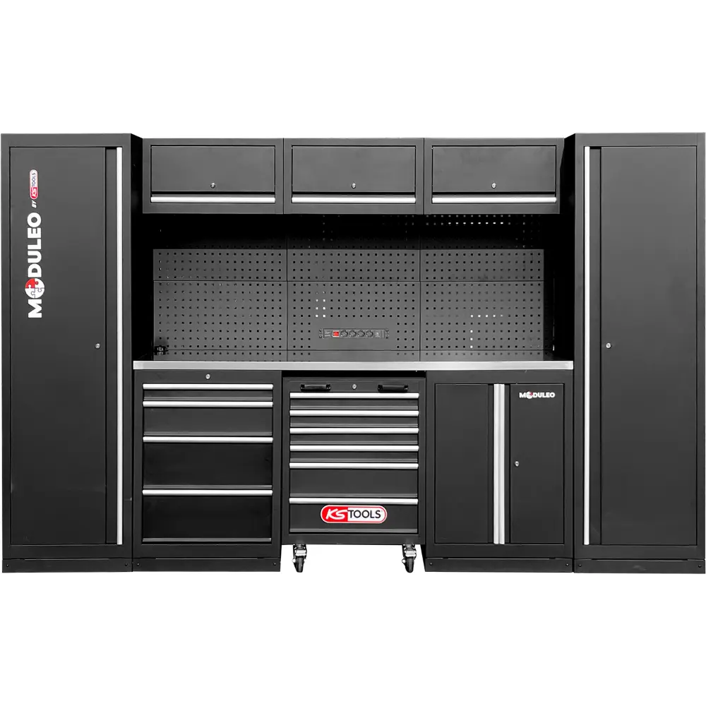 KS TOOLS Werkstatt-Schranksystem, gerade, 3240 x 500 mm