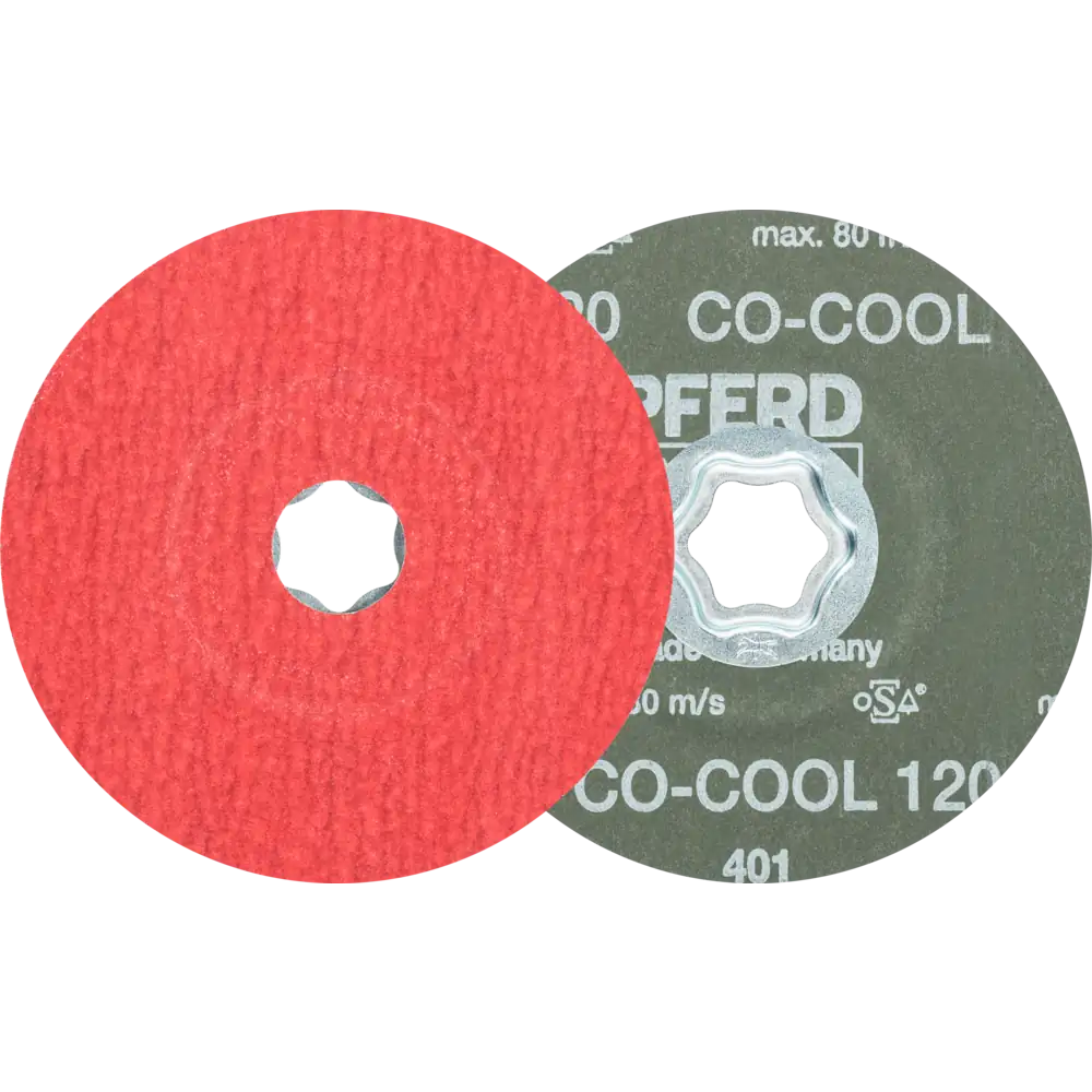 PFERD TOOLS COMBICLICK Keramikkorn Fiberscheibe für Edelstahl