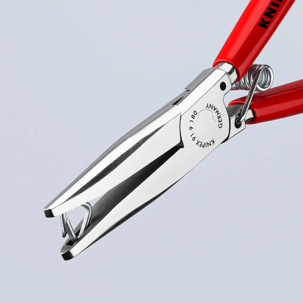 KNIPEX Polsterklammerzange mit Kunststoff überzogen spiegelpoliert 180 mm