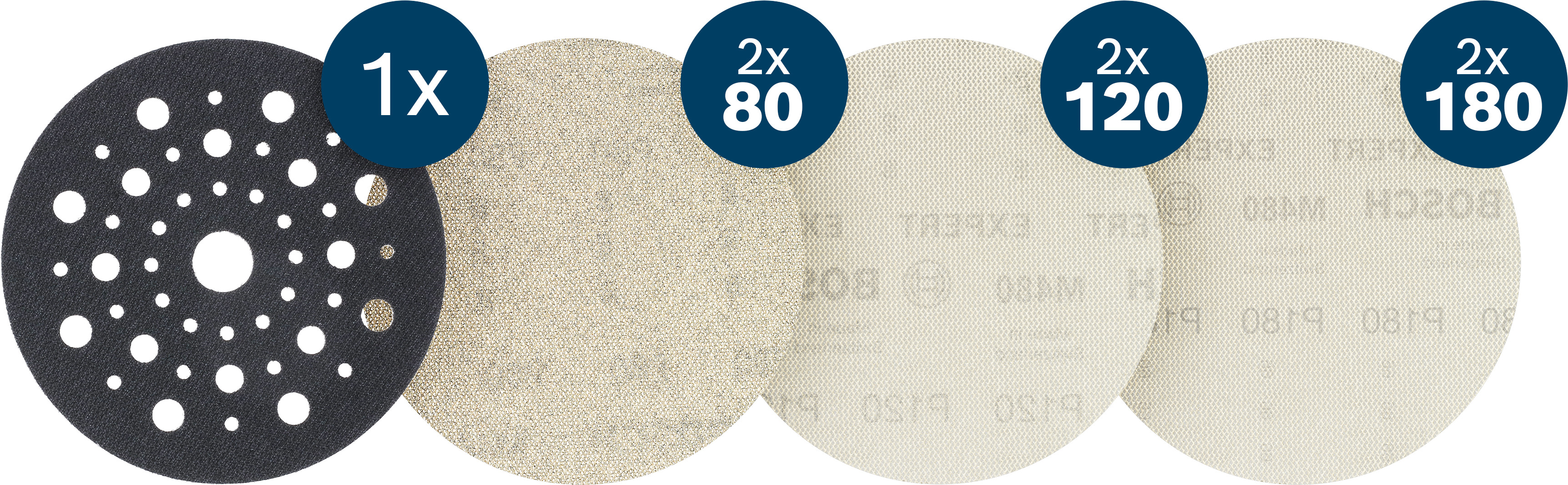 Bosch EXPERT M480 Schleifnetz, 125mm, 7 teiliges Set